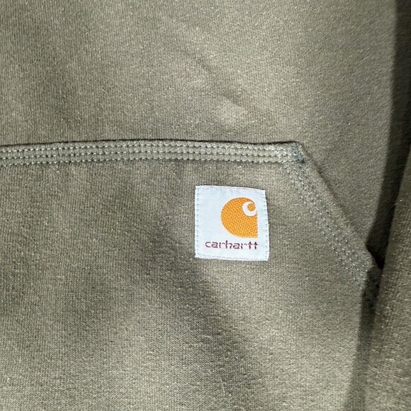 Carhartt Olive Basic Logo Hoodie - Picture 3 of 5